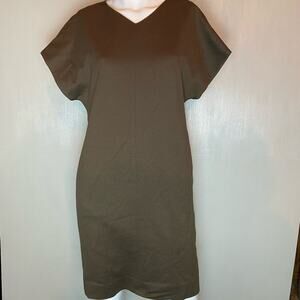 Tomorrowland Woman’s Textured Mid Length Brown‎ Shift Dress- Medium